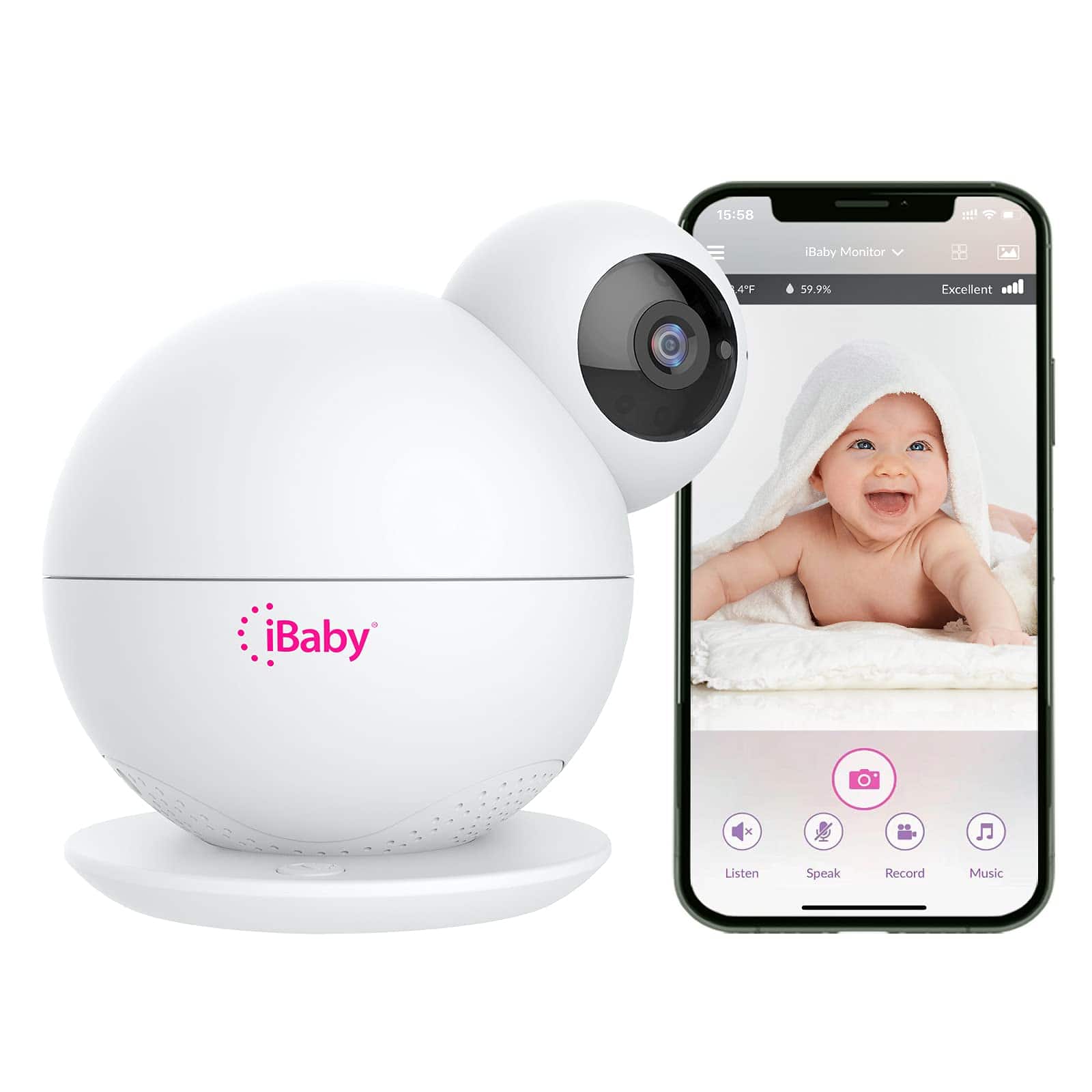 Monitor de bebé iBaby M8L con cámara y audio: Seguimiento