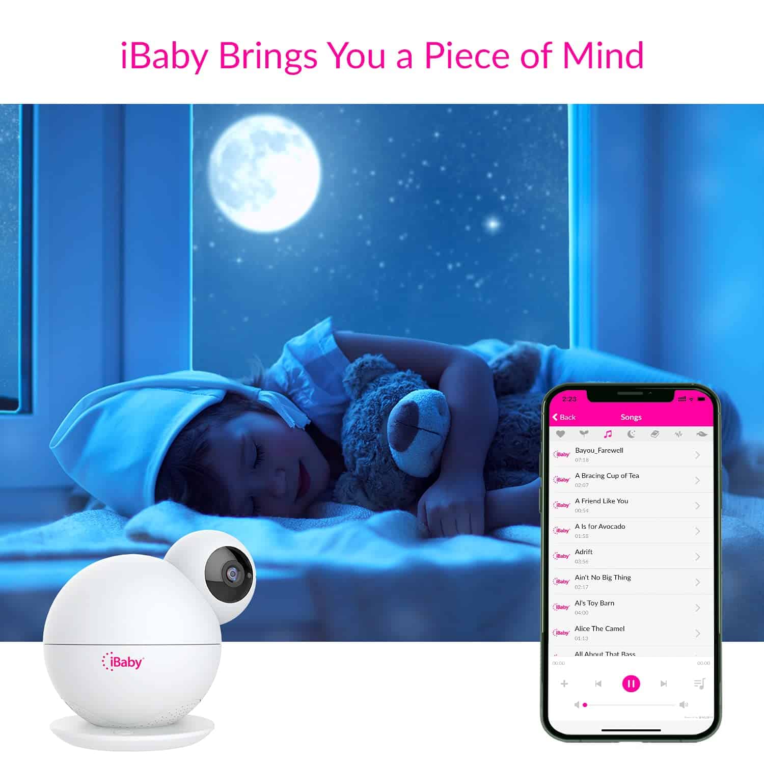 Monitor de bebé iBaby M8L con cámara y audio: Seguimiento - Imagen 7