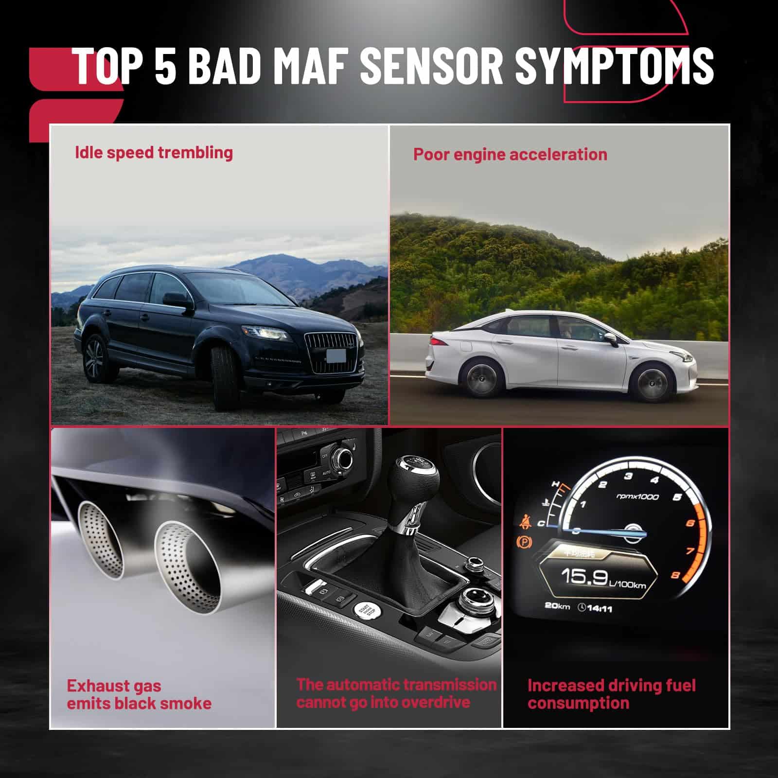 Sensor de flujo de aire masivo MAF BDFHYK, compatible con - Imagen 8