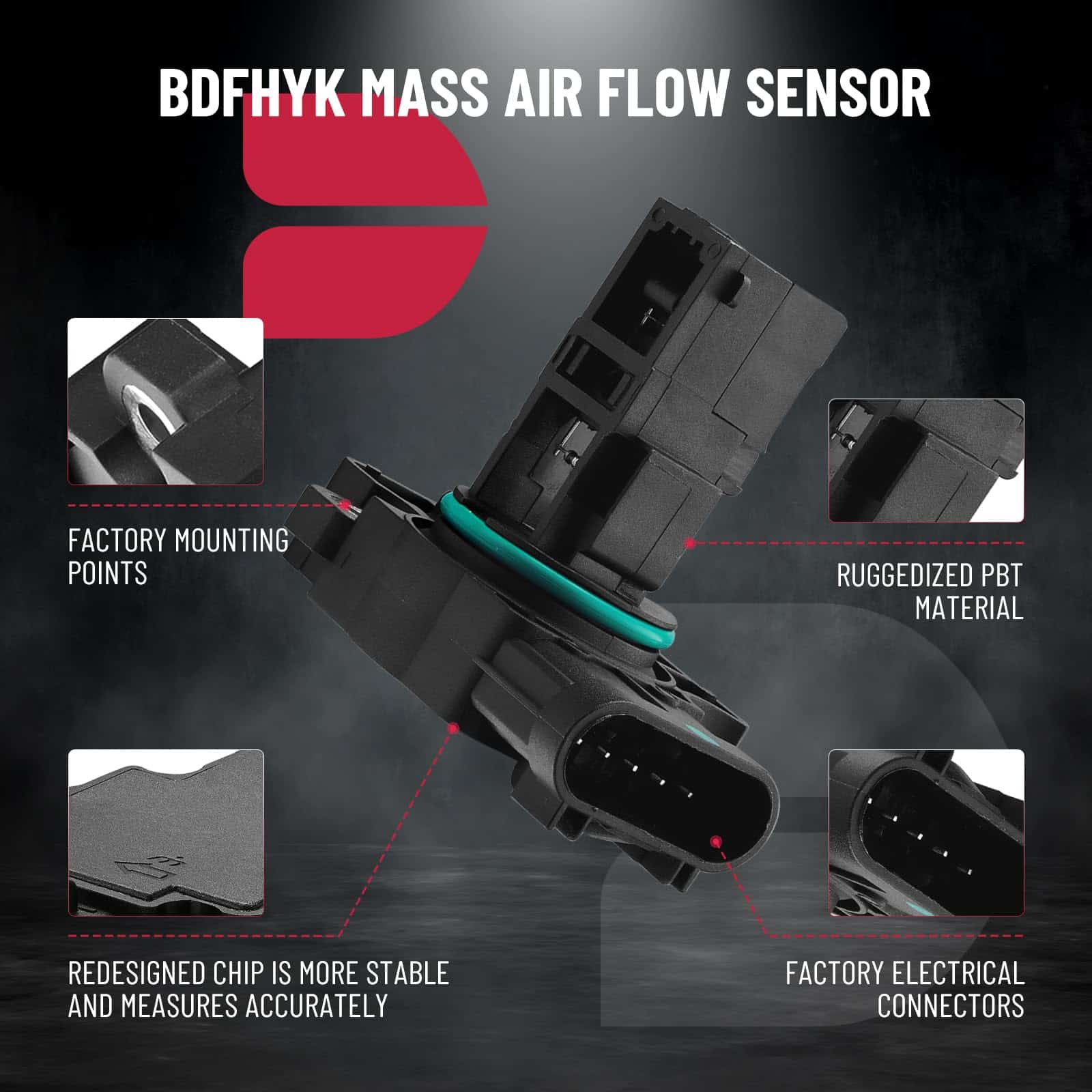 Sensor de flujo de aire masivo MAF BDFHYK, compatible con - Imagen 5