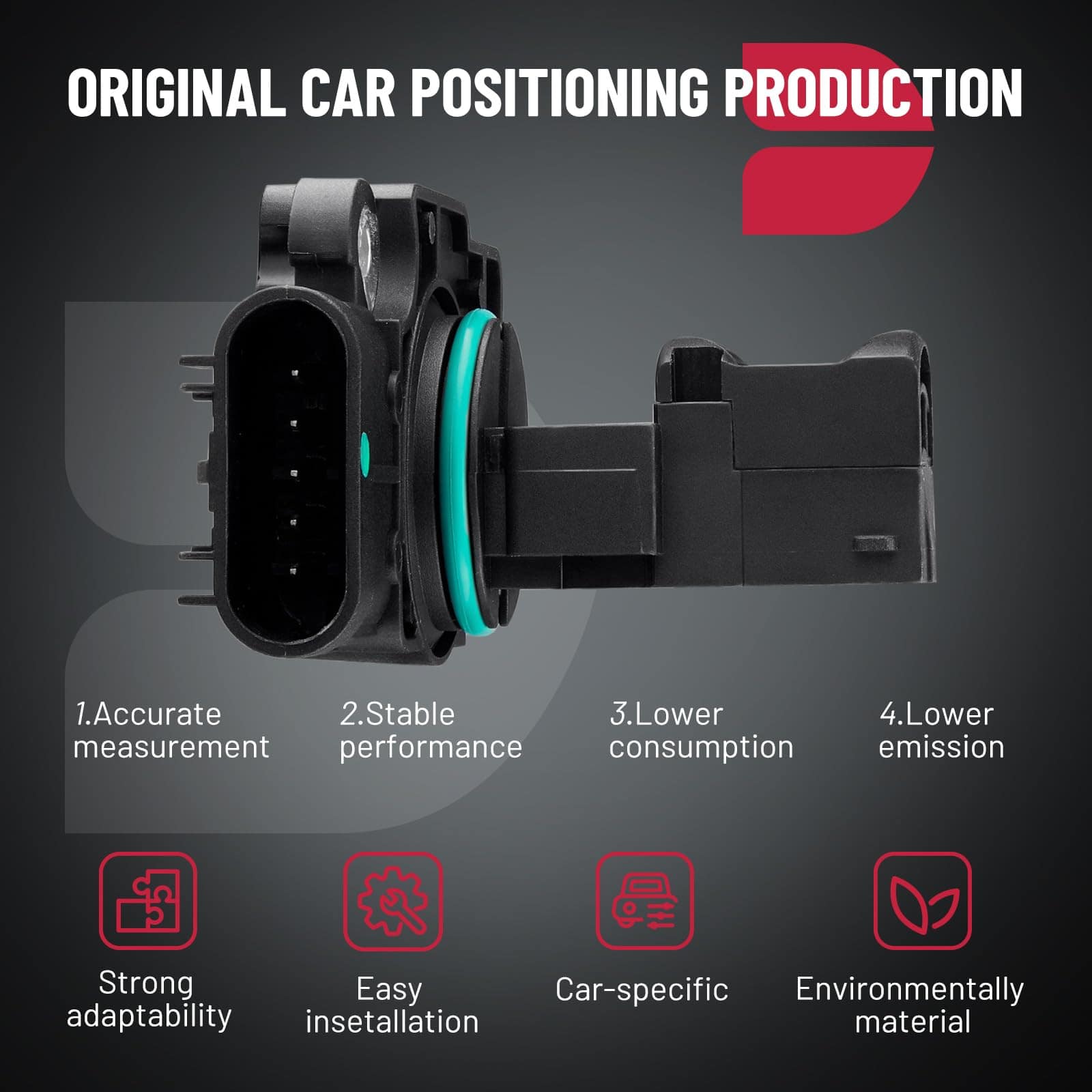 Sensor de flujo de aire masivo MAF BDFHYK, compatible con - Imagen 4