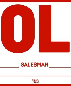 Calcomanías de venta de autos FES - Rojo (paquete de 100) -