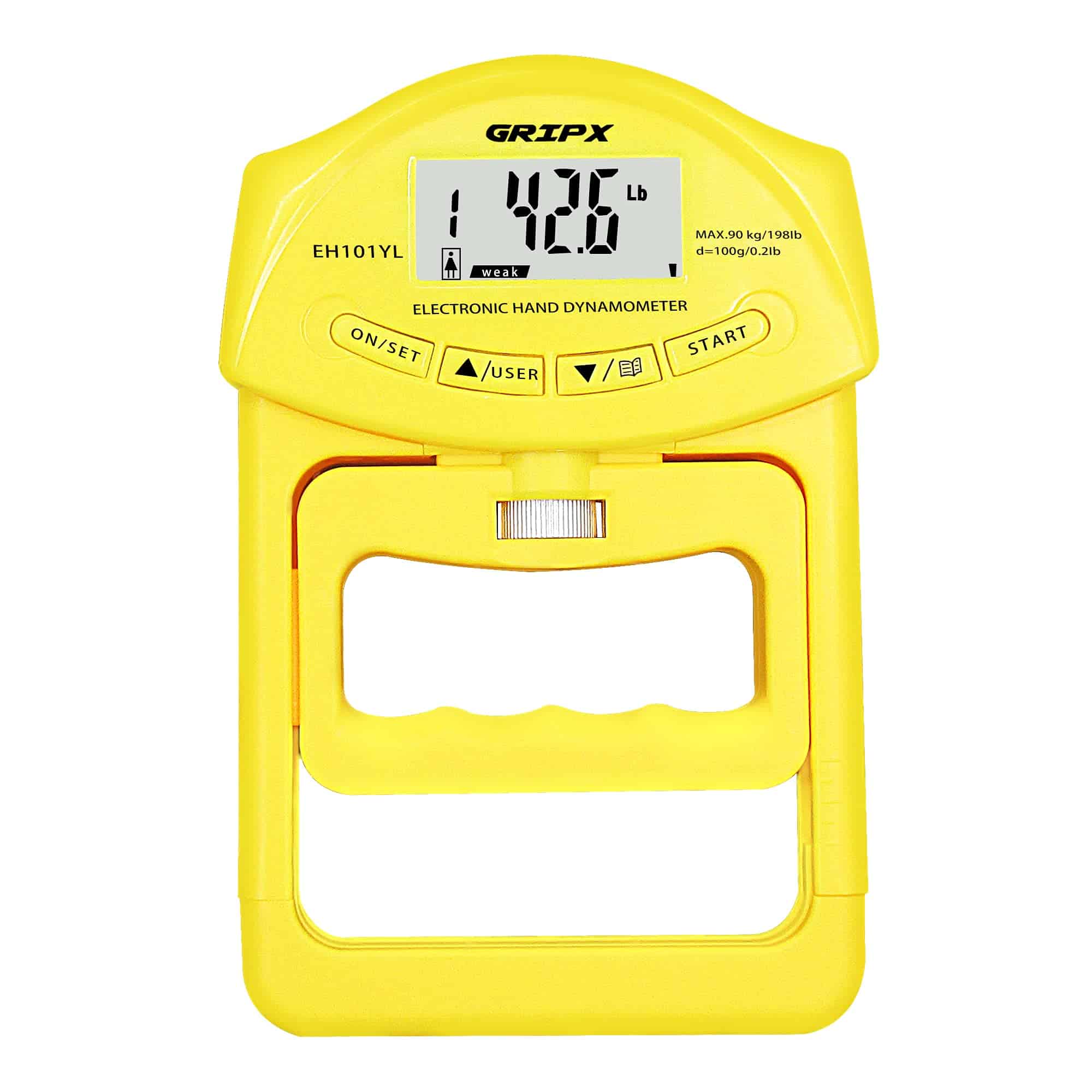 Medidor de fuerza de agarre digital GripX Dynamometer para