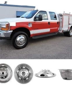 Juego de 4 tapacubos Dually de 19.5" de acero inoxidable