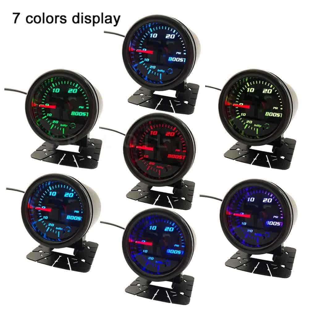 Medidor de Turbo Boost 52 mm Negro 0-30 PSI Medidor de - Imagen 5