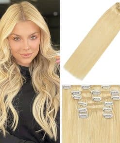 Extensiones de Cabello Clip In WindTouch -#613 Rubio Decolor