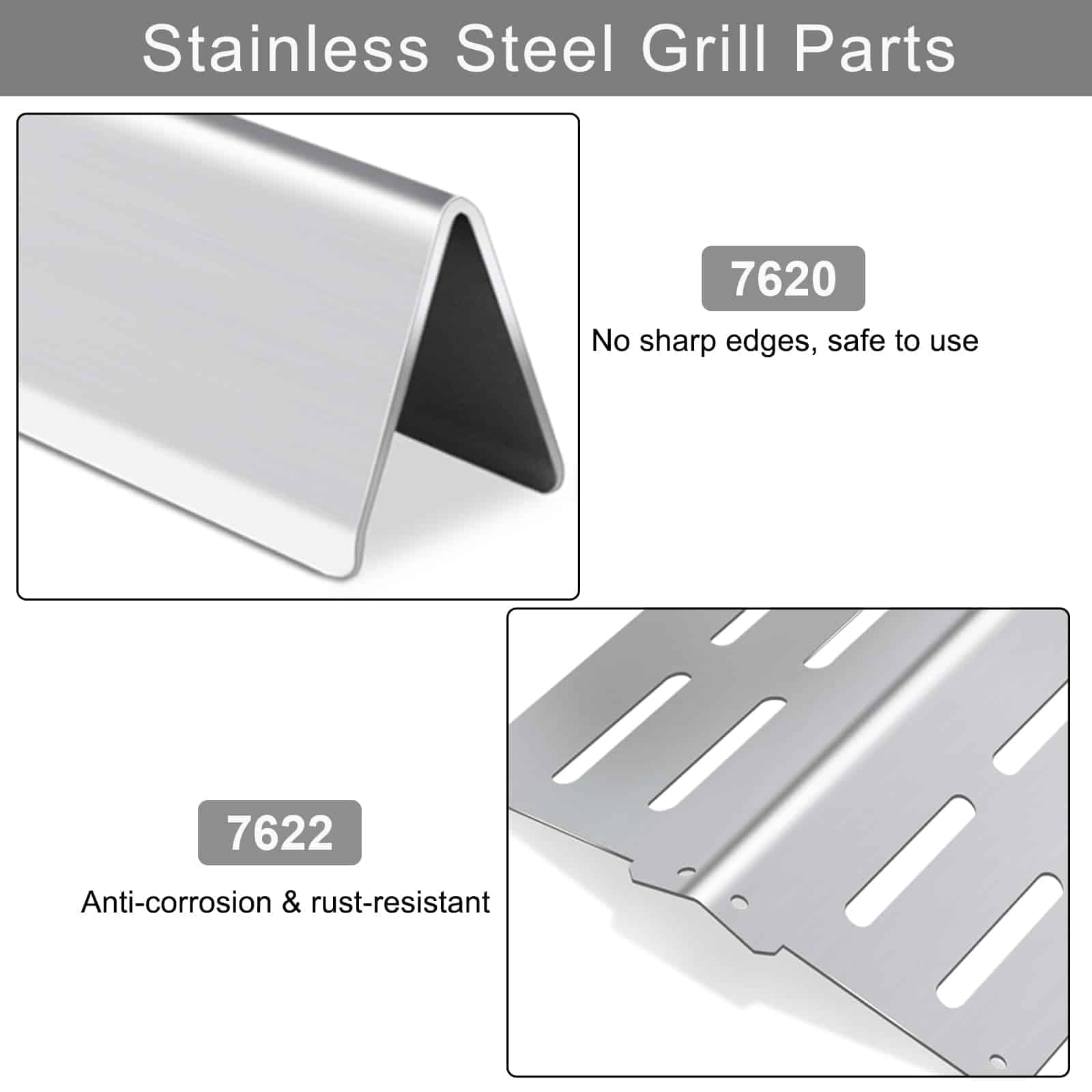 Barras Flavorizantes de Acero Inoxidable Plowo y Deflector - Imagen 6