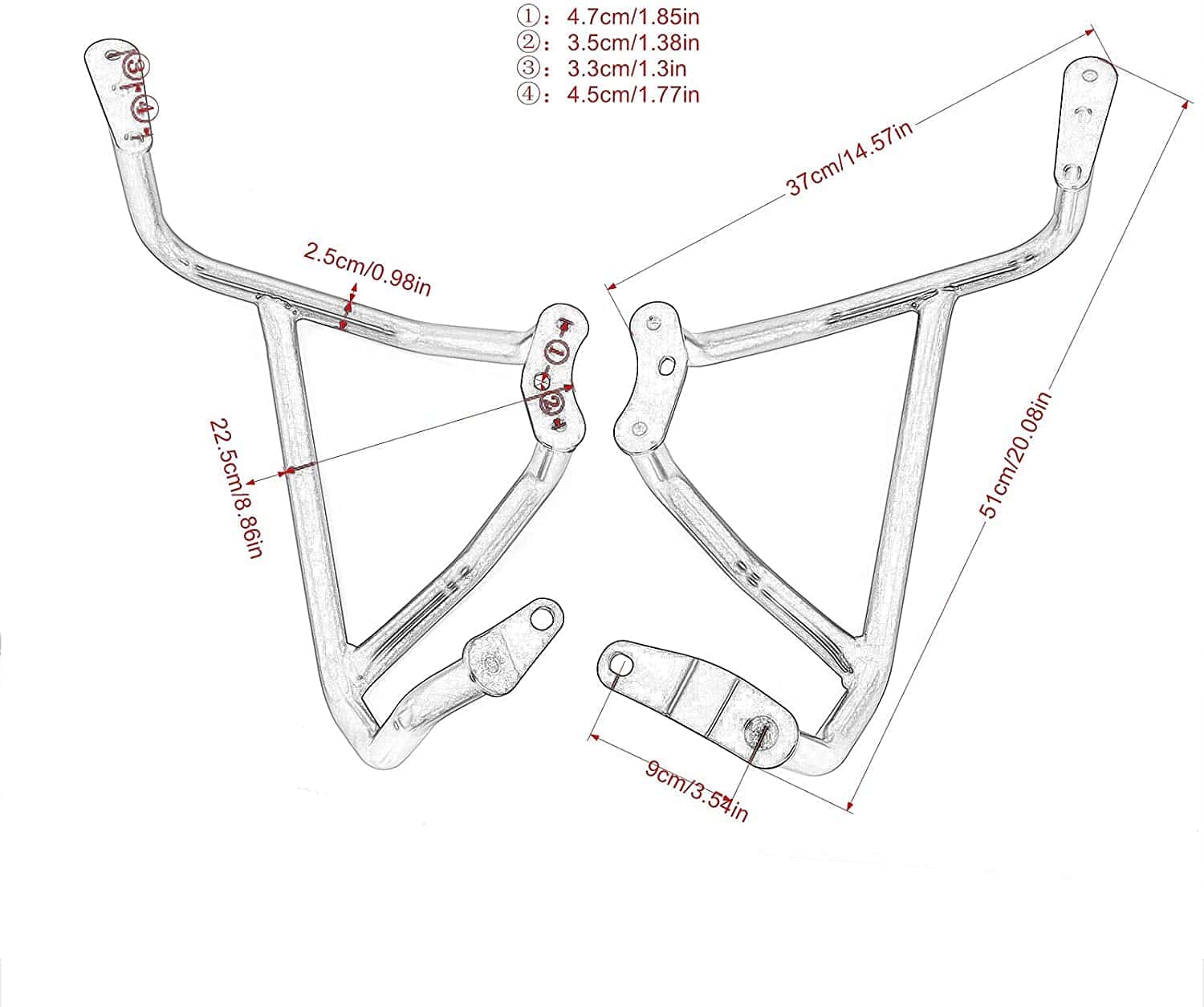 Worldmotop para Guardabarros de Motor GL800 Compatible con - Imagen 5