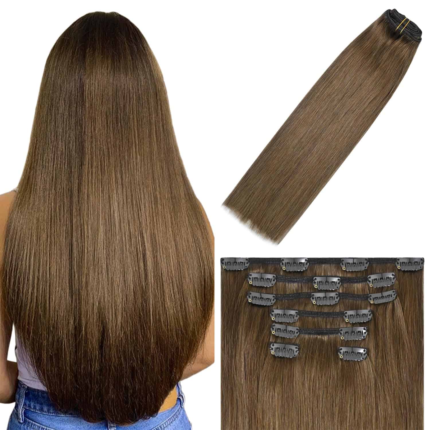 Extensiones de Cabello con Clip WindTouch -Castaño Claro
