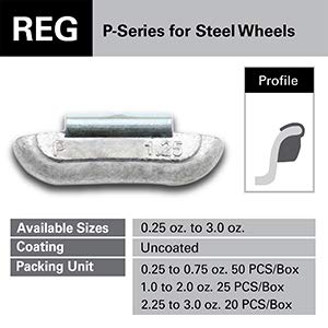 Contrapesos de rueda tipo P 3.00oz CKAuto, P300, con clip - Imagen 3