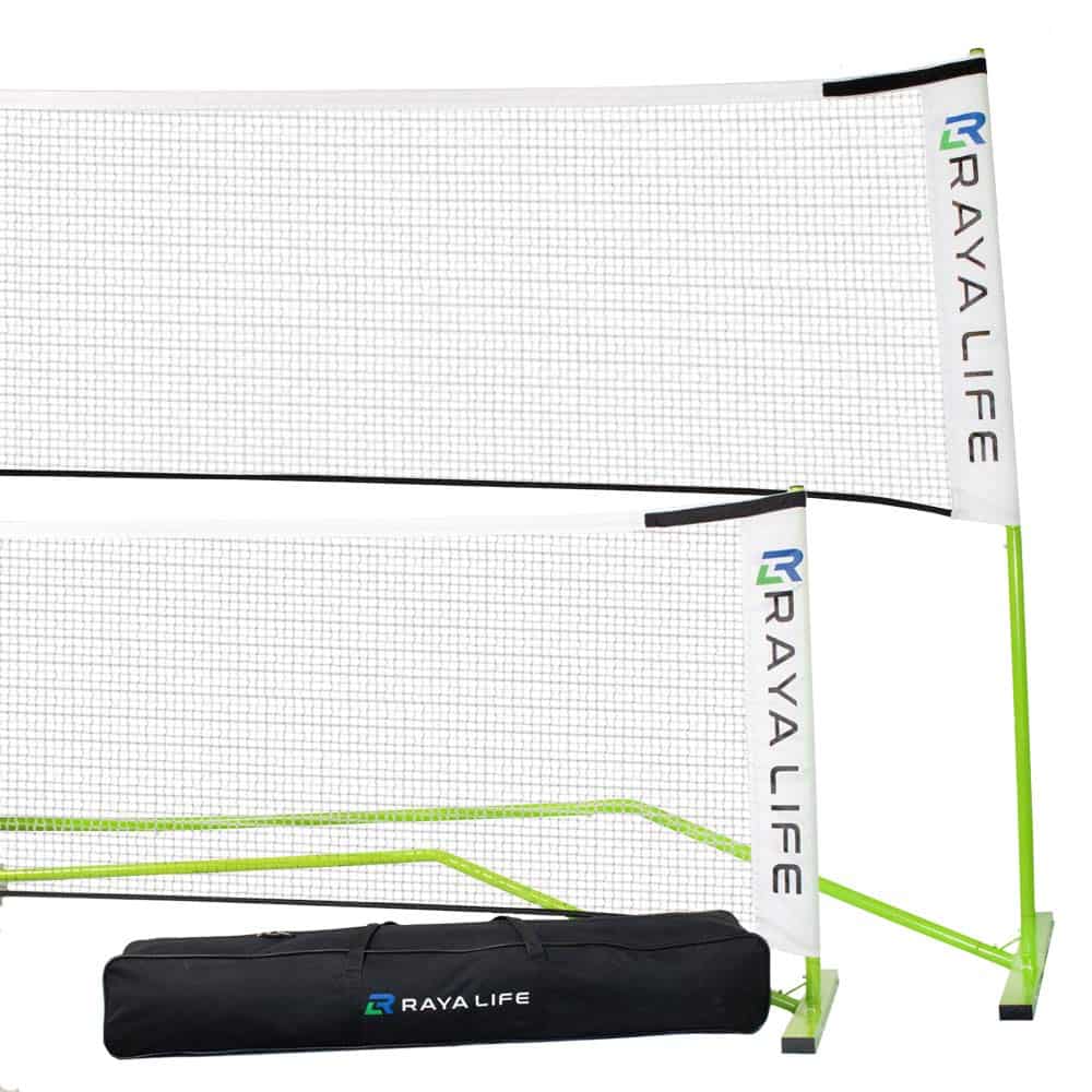 Red portátil de pickleball y red de bádminton 2 en 1- Ancho