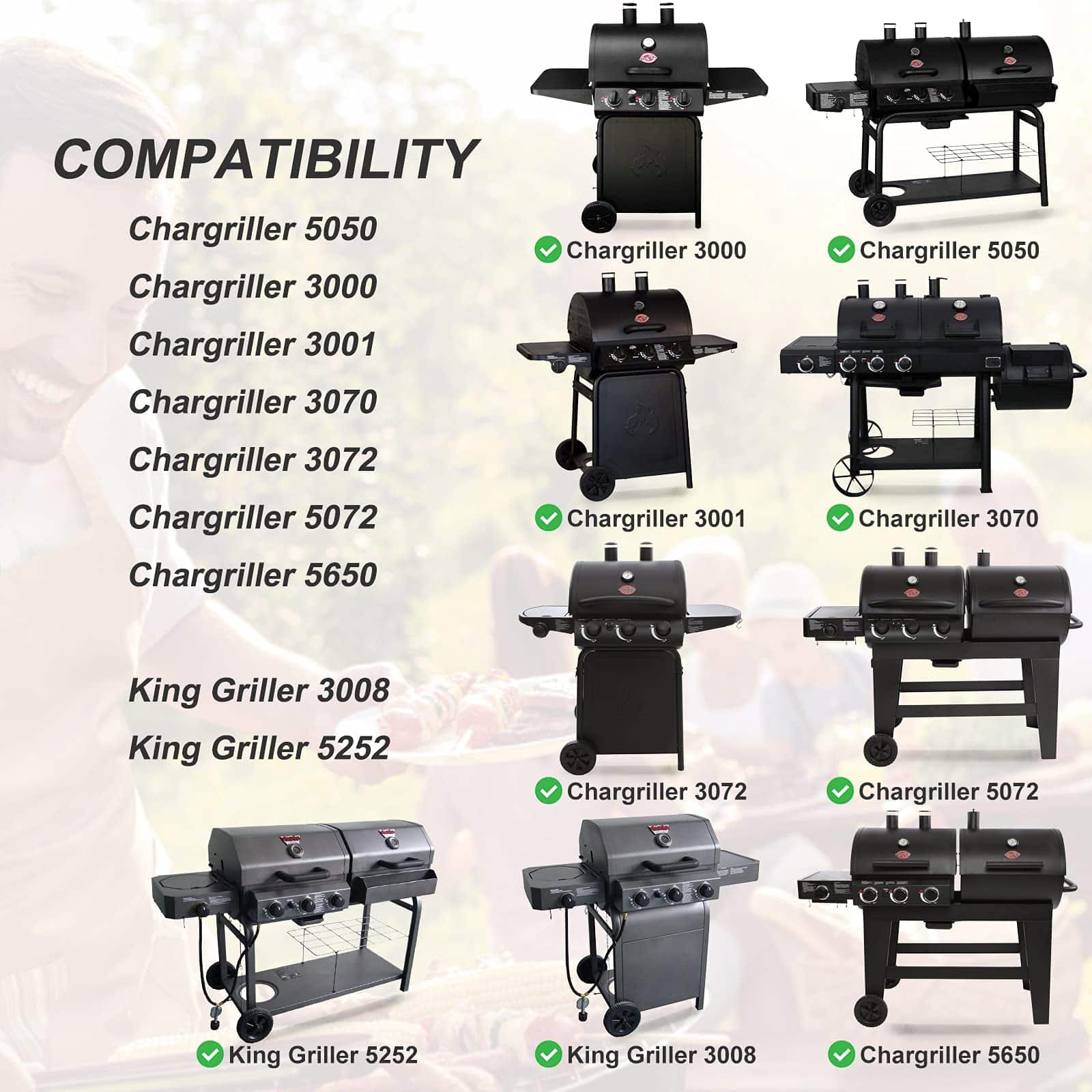 Kit de Piezas para Parrilla Adviace para Char Griller 5050 - Imagen 3