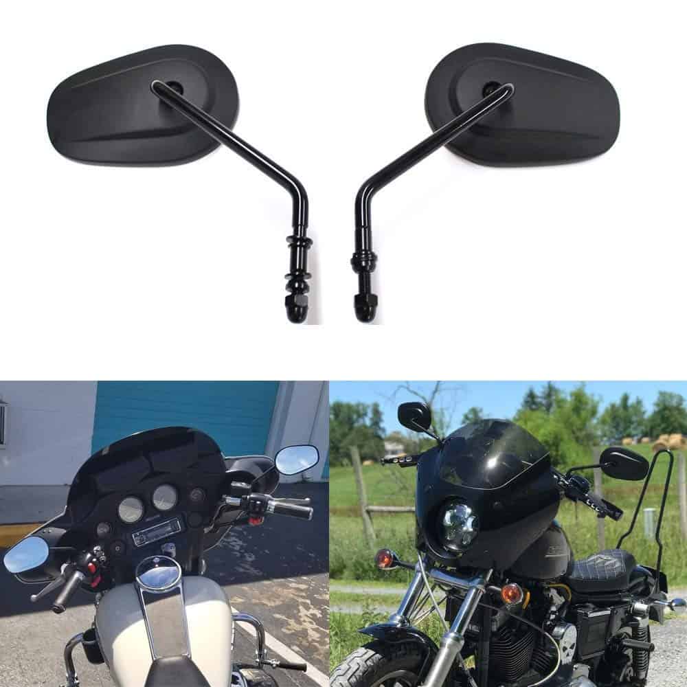 Espejos retrovisores laterales de lágrima de motocicleta de