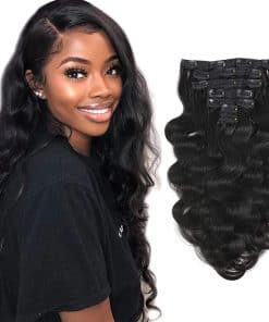 Extensiones de Cabello Ondulado de Clip de Onda Corporal