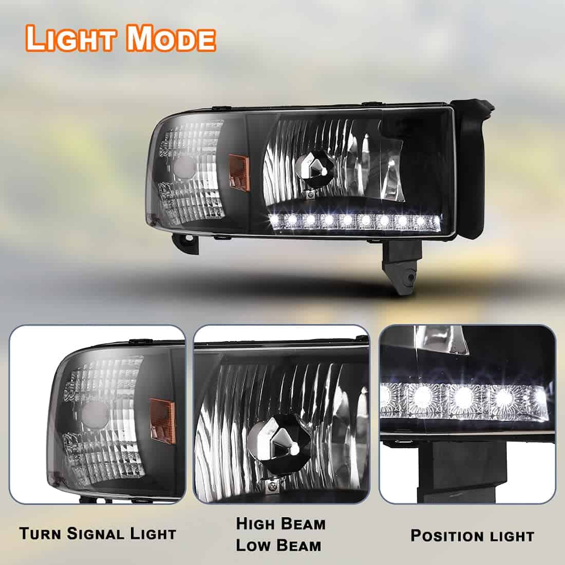 Faros Delanteros Led Nixon Offroad para 1994-2001 Dodge Ram - Imagen 6