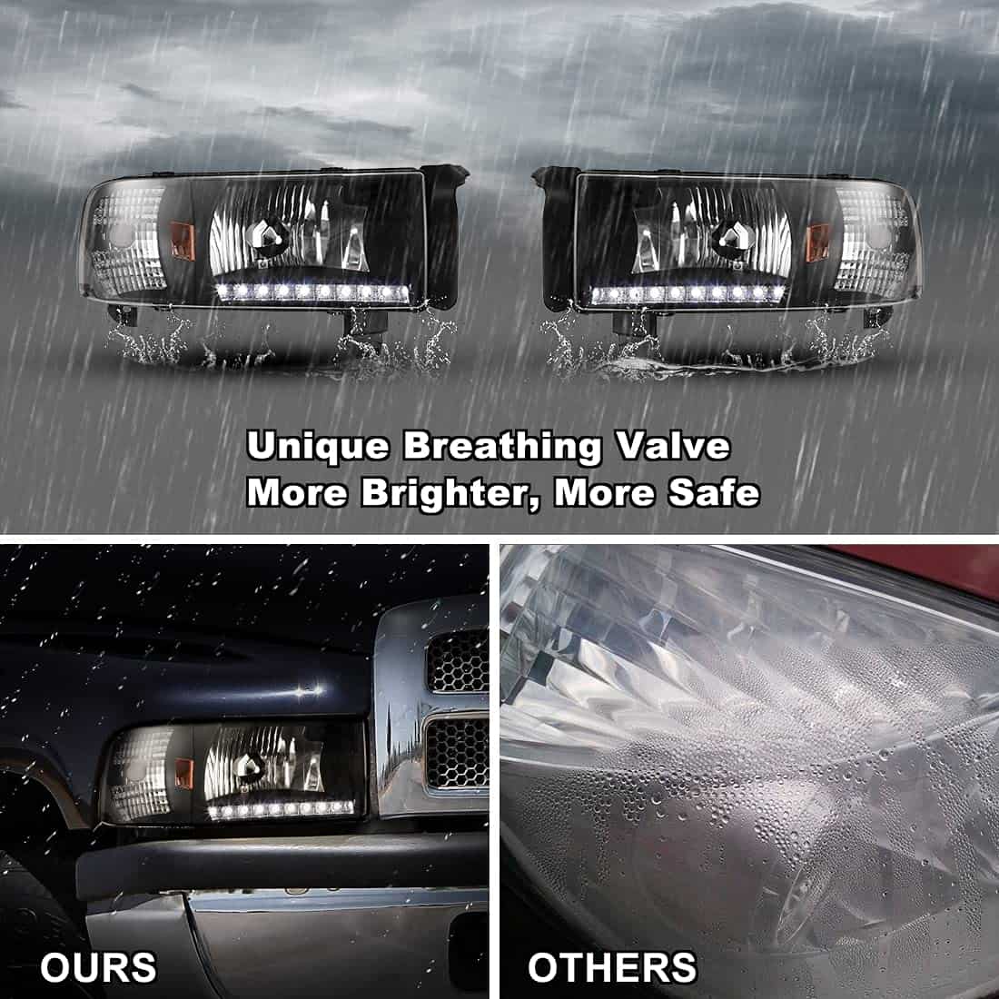 Faros Delanteros Led Nixon Offroad para 1994-2001 Dodge Ram - Imagen 3