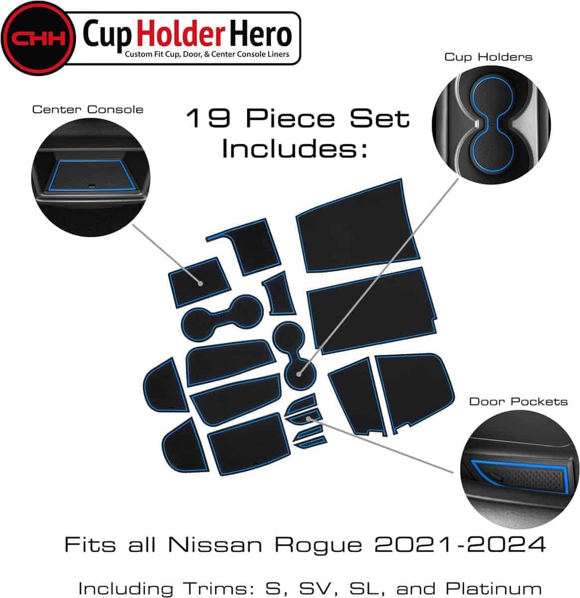 CupHolderHero Compatible con Accesorios para Nissan Rogue - Imagen 4