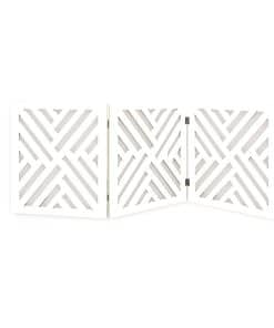 Barrera de Mascotas de Madera Maciza de Lattice Plegable