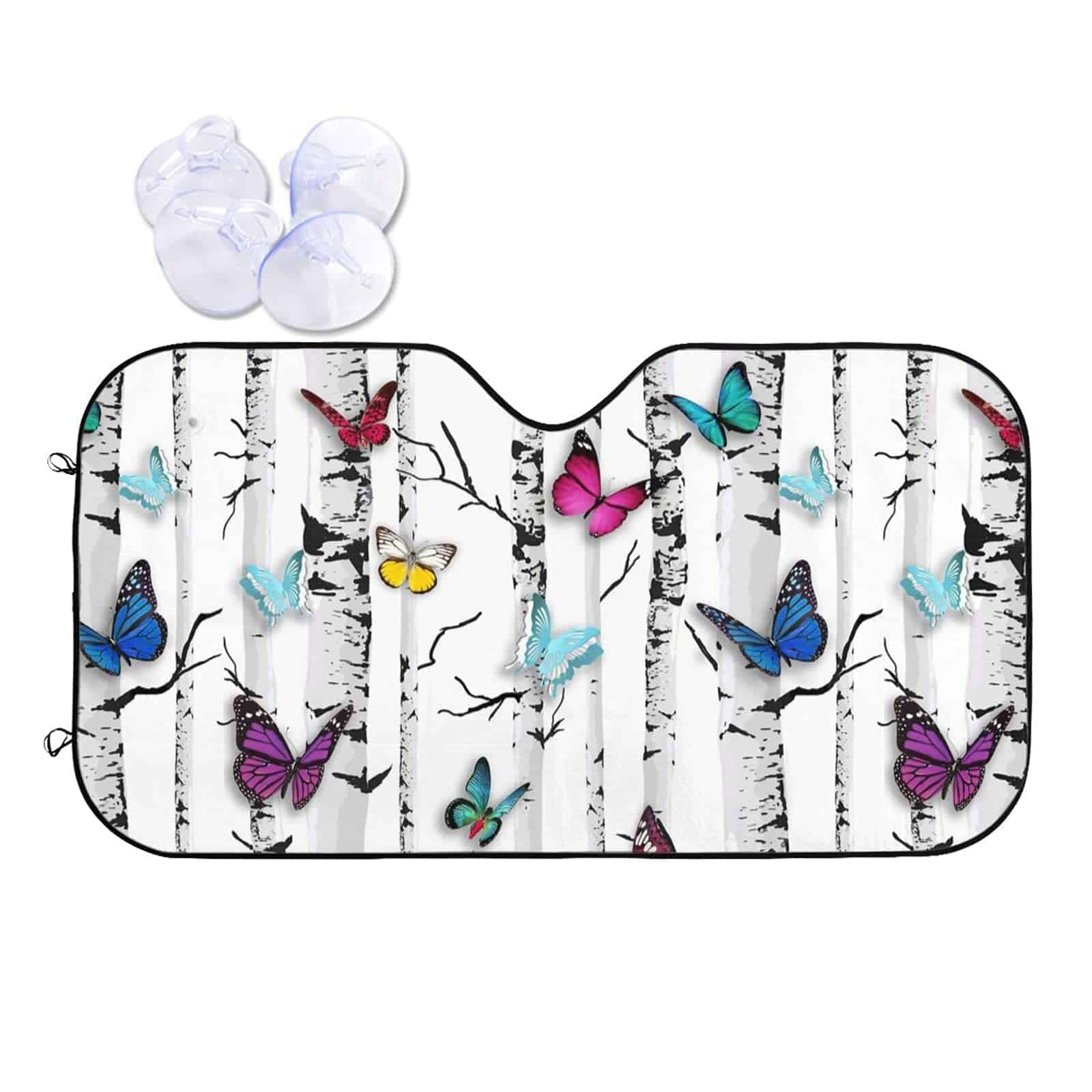 Parasol delantero para parabrisas con diseño de mariposa