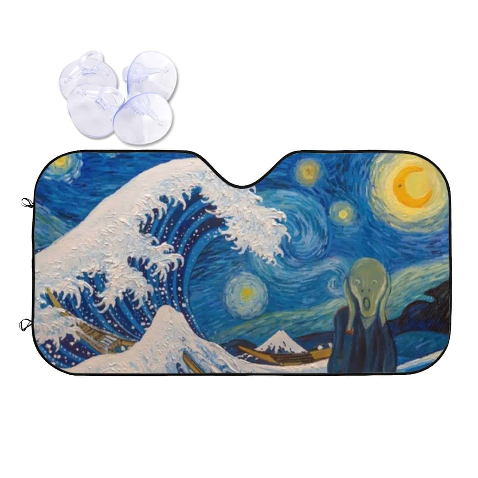 Sombrilla para parabrisas delantero con diseño de olas