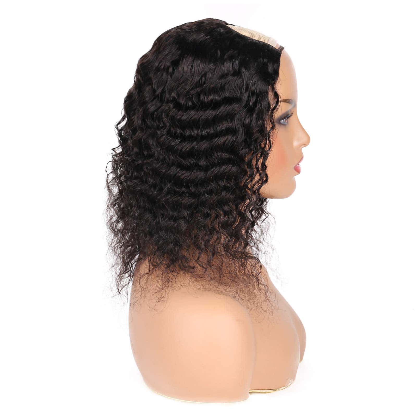 Peluca en forma de U de cabello ondulado huarisi para - Imagen 5