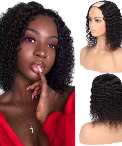 Peluca en forma de U de cabello ondulado huarisi para