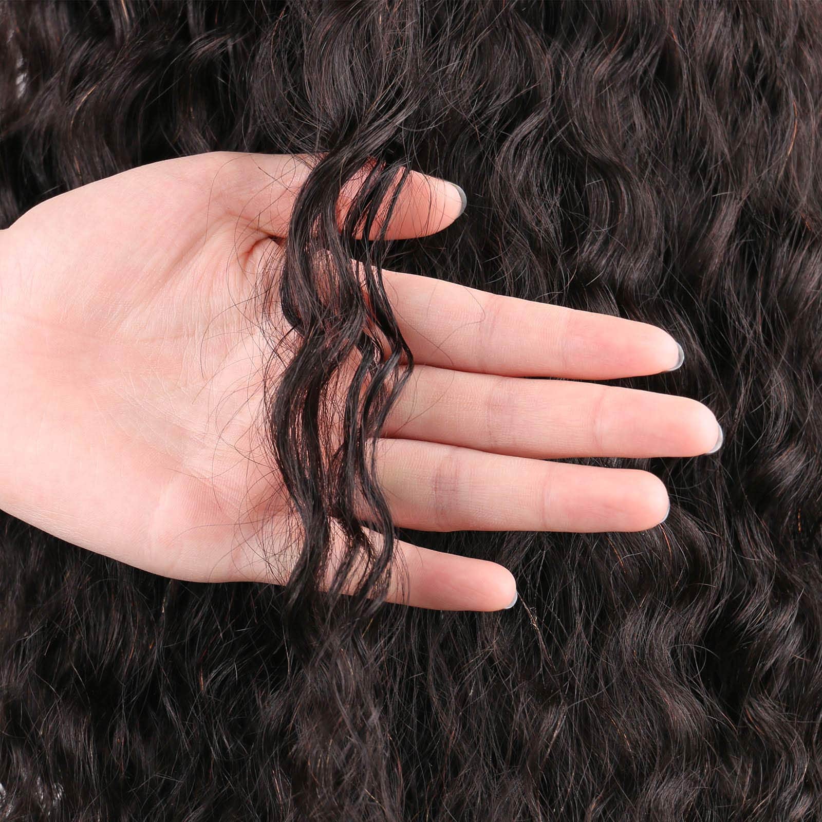 Peluca en forma de U de cabello ondulado huarisi para - Imagen 7
