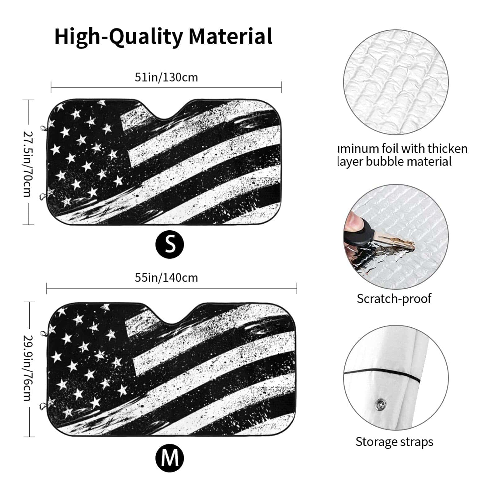 Parasol vintage con bandera de los Estados Unidos rayas - Imagen 4