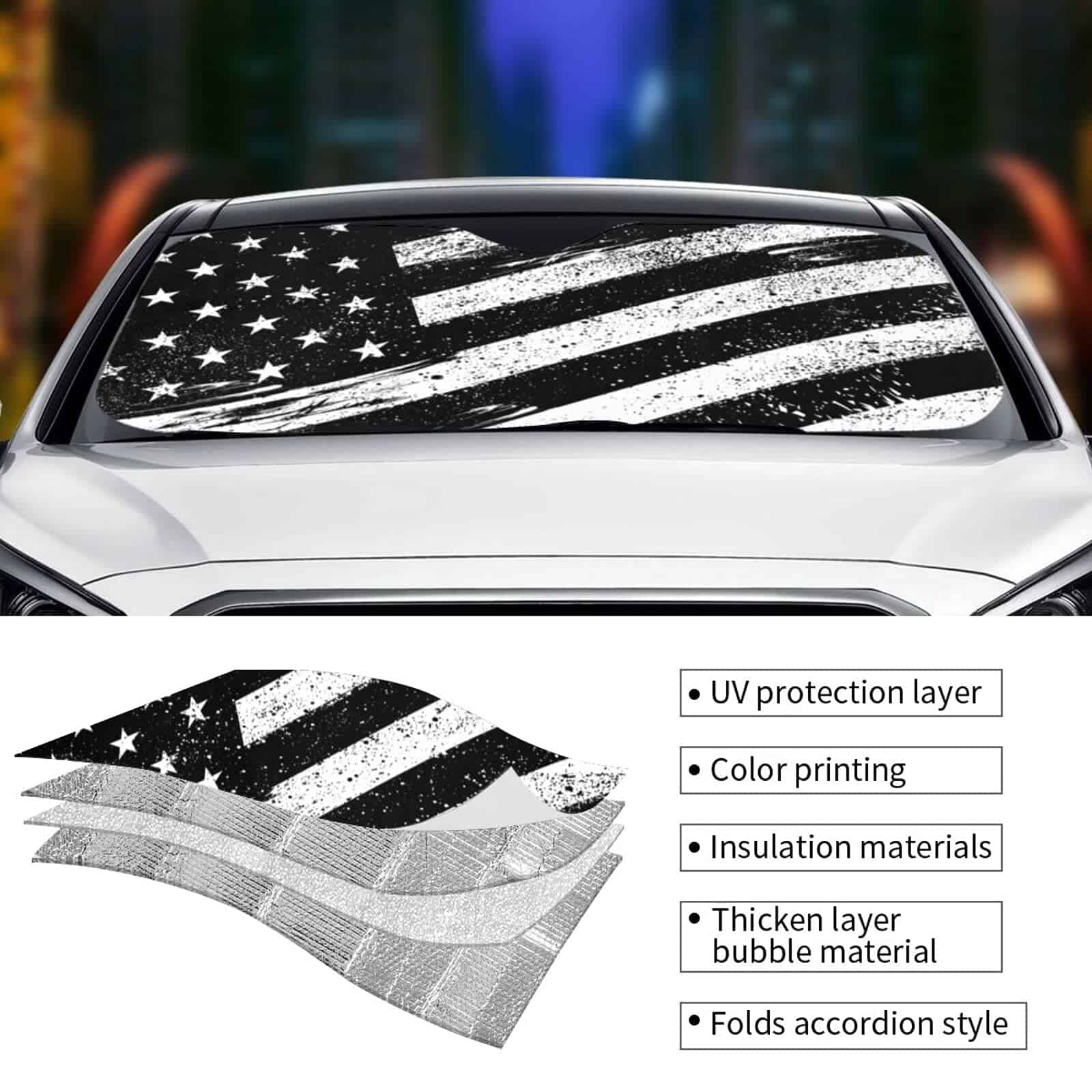 Parasol vintage con bandera de los Estados Unidos rayas - Imagen 6