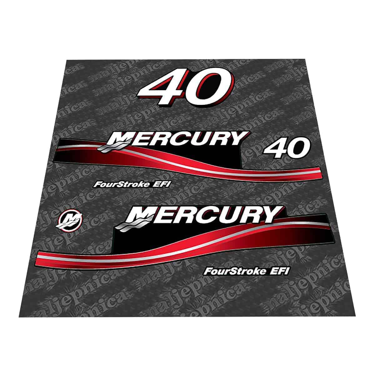 Conjunto de calcomanías de repuesto compatibles Mercury