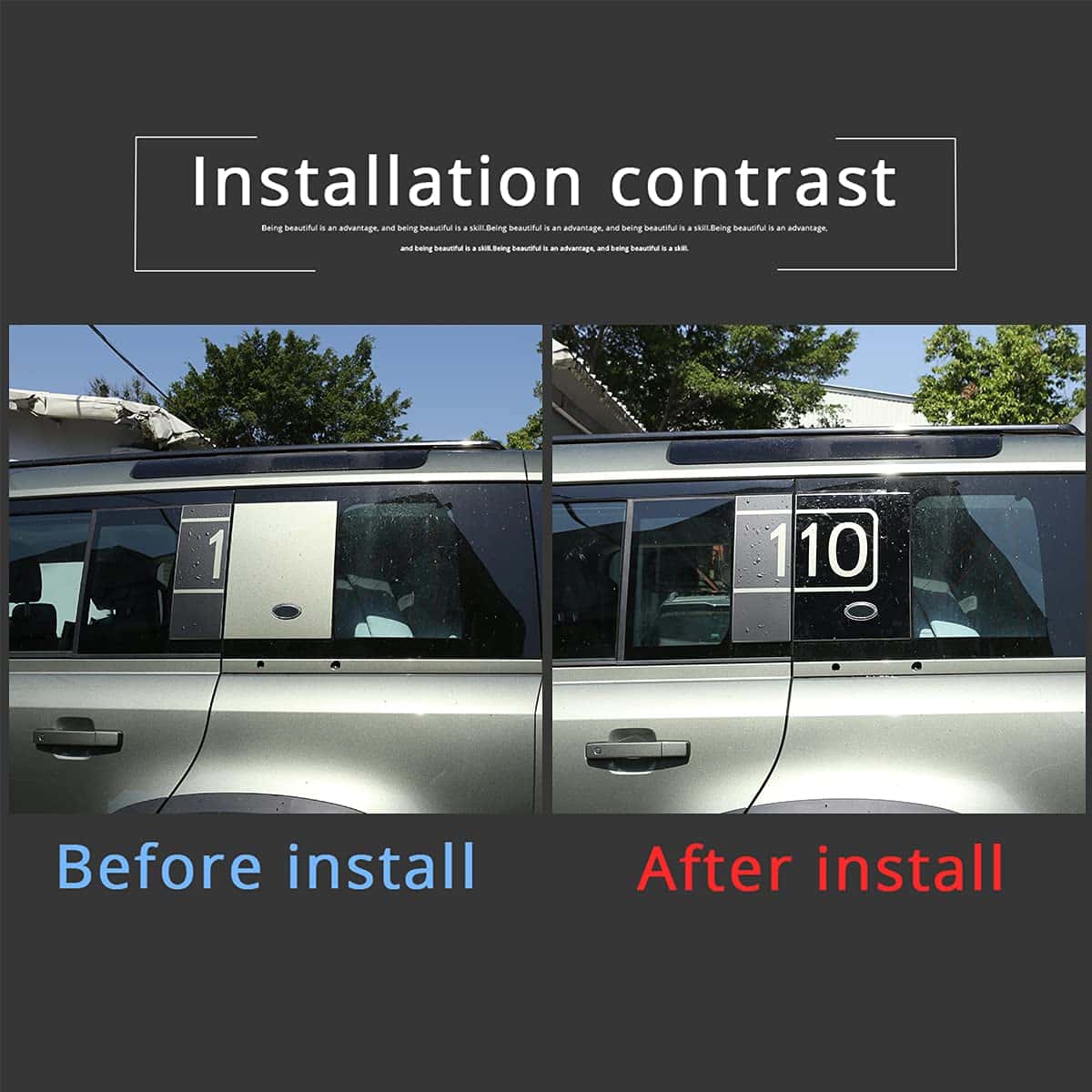 CHEYA para Land Rover Defender 110 2020-2021 Pegatinas de - Imagen 3