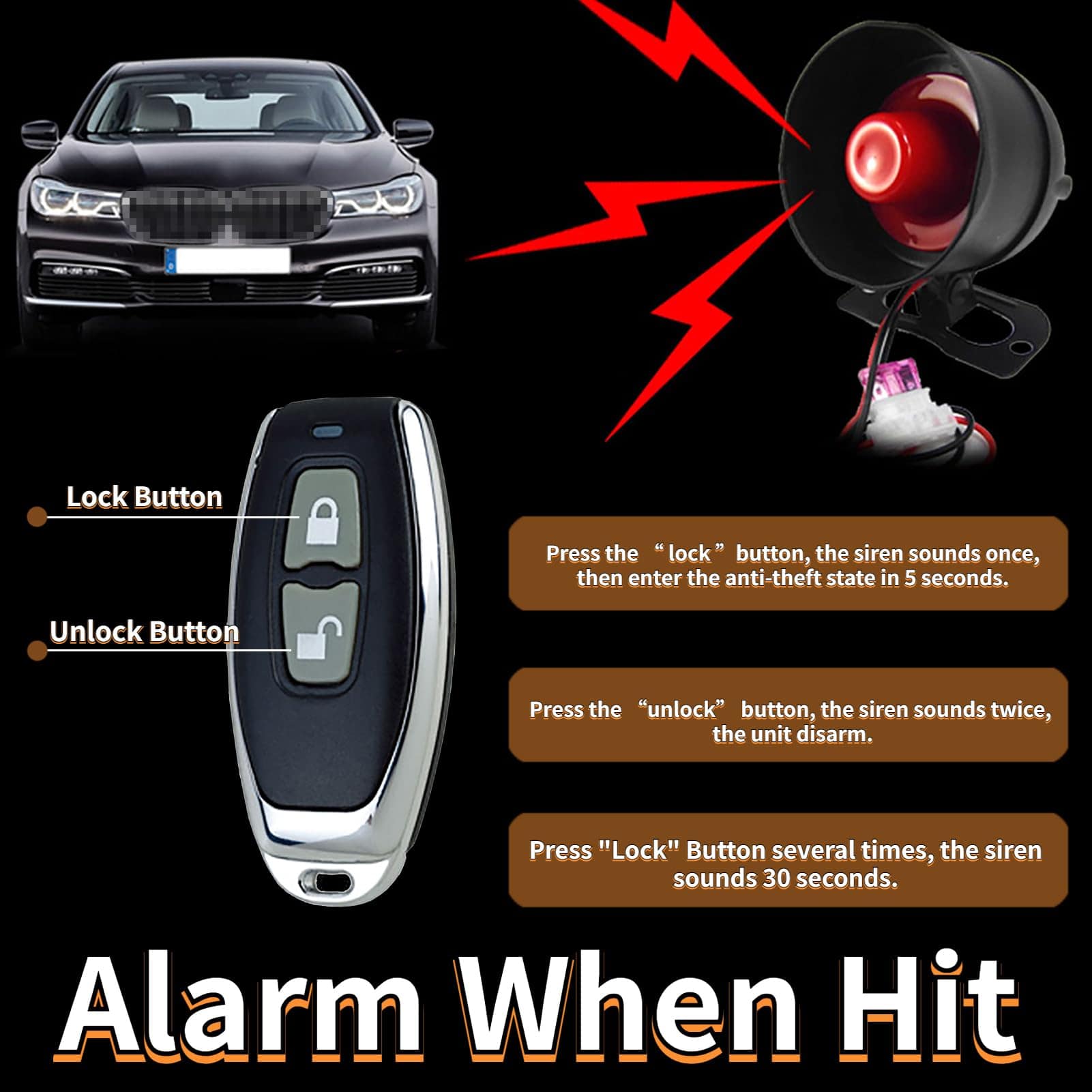 Sirena de Alarma de Claxon de Coche CHADWICK, Sistema de - Imagen 4