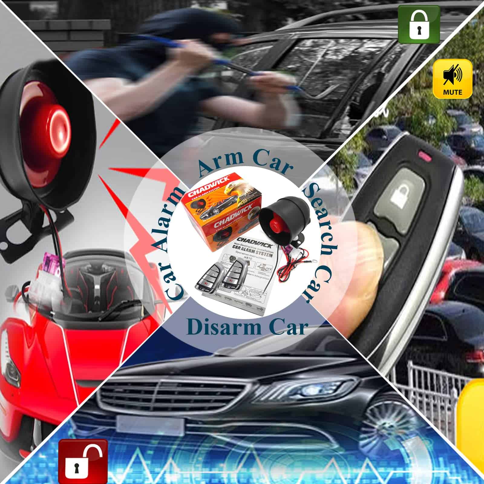 Alarma Sirena de Claxon para Automóvil CHADWICK, Sistema de - Imagen 6