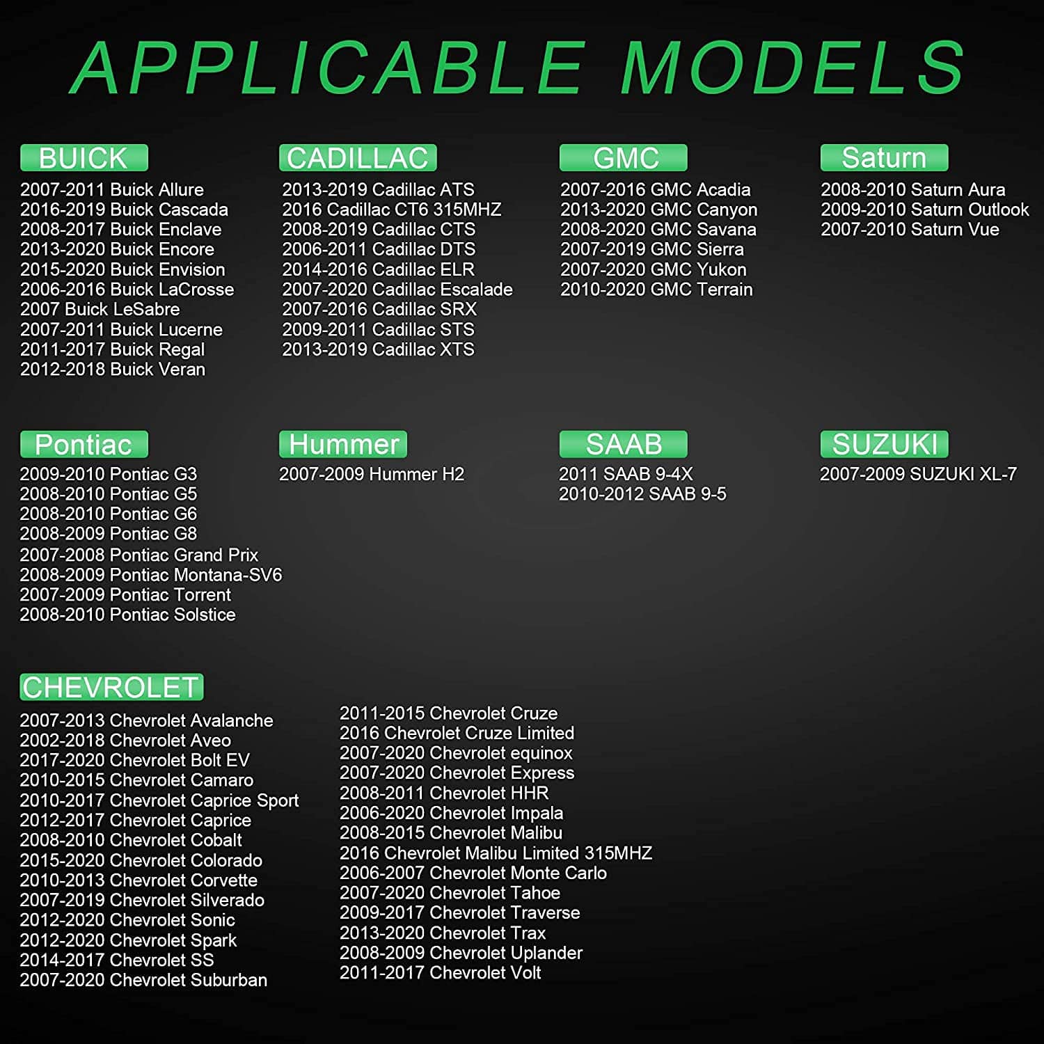 Sensor de Presión de Neumáticos GM 13586335 315MHZ Sensor - Imagen 7