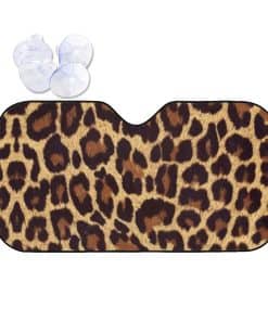 Sombrilla de parabrisas delantero con estampado de leopardo