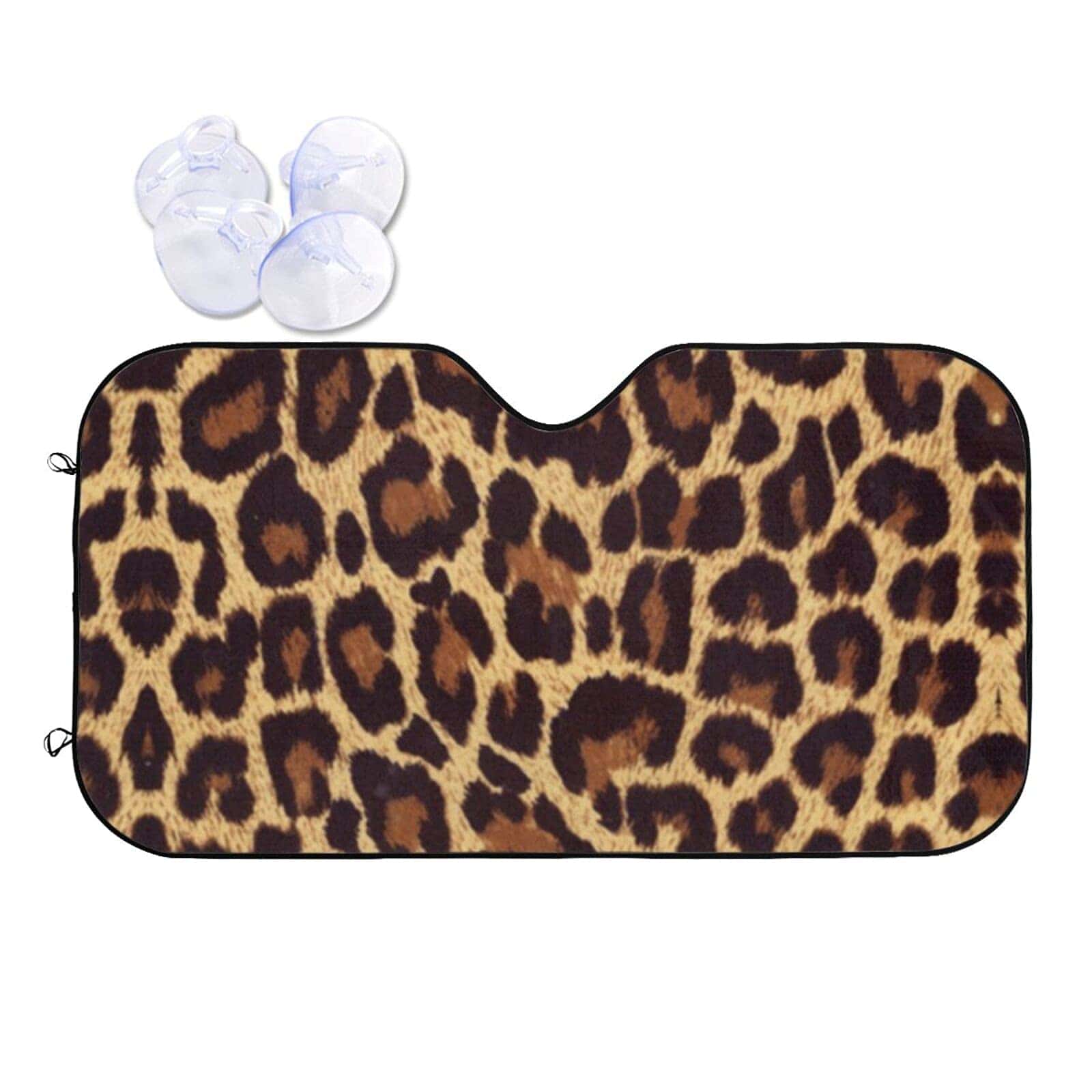 Sombrilla de parabrisas delantero con estampado de leopardo