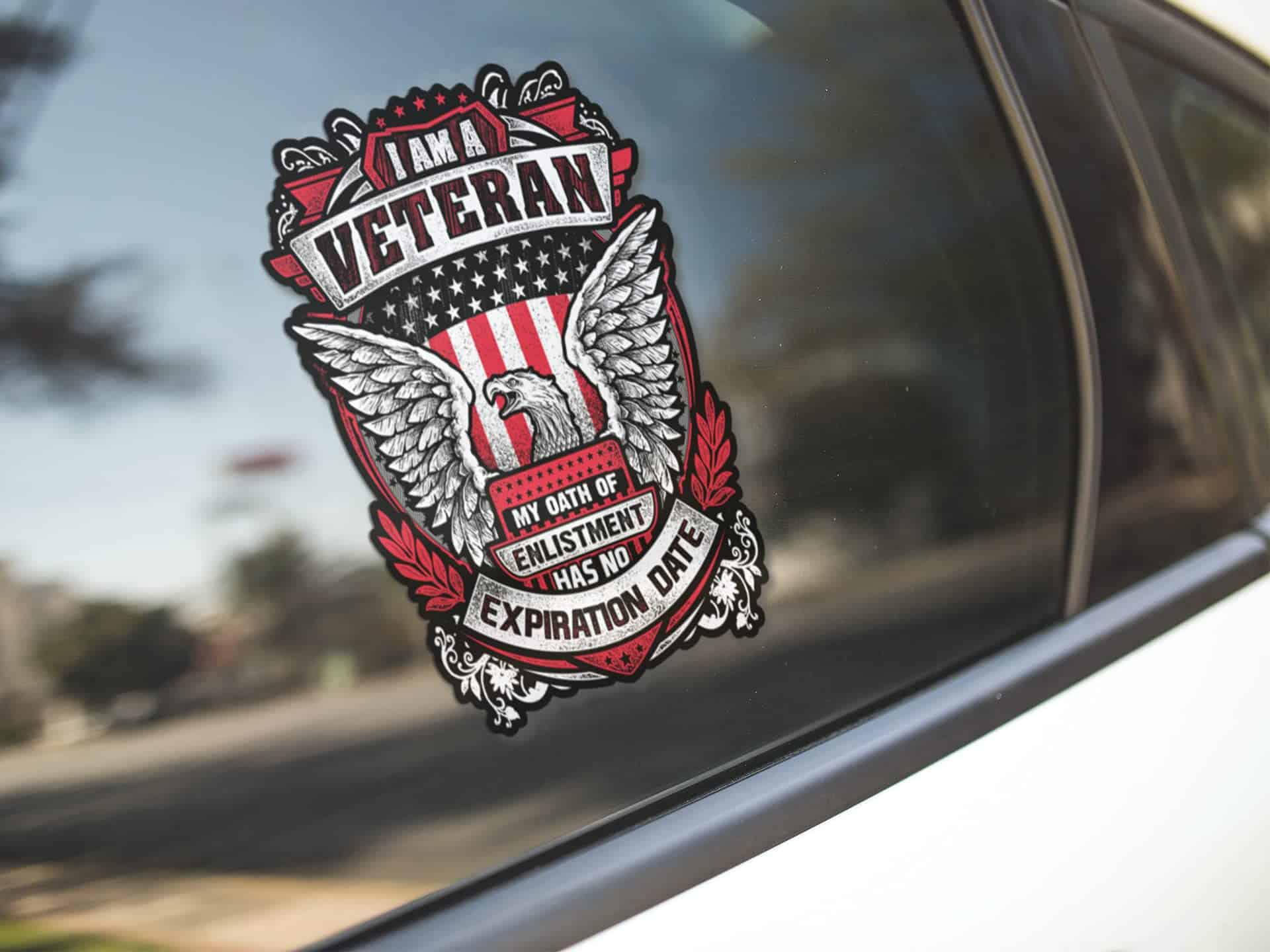 Calcomanía "I Am A Veteran My Oath of Enlistment Has No - Imagen 5