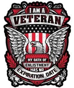 Calcomanía "I Am A Veteran My Oath of Enlistment Has No