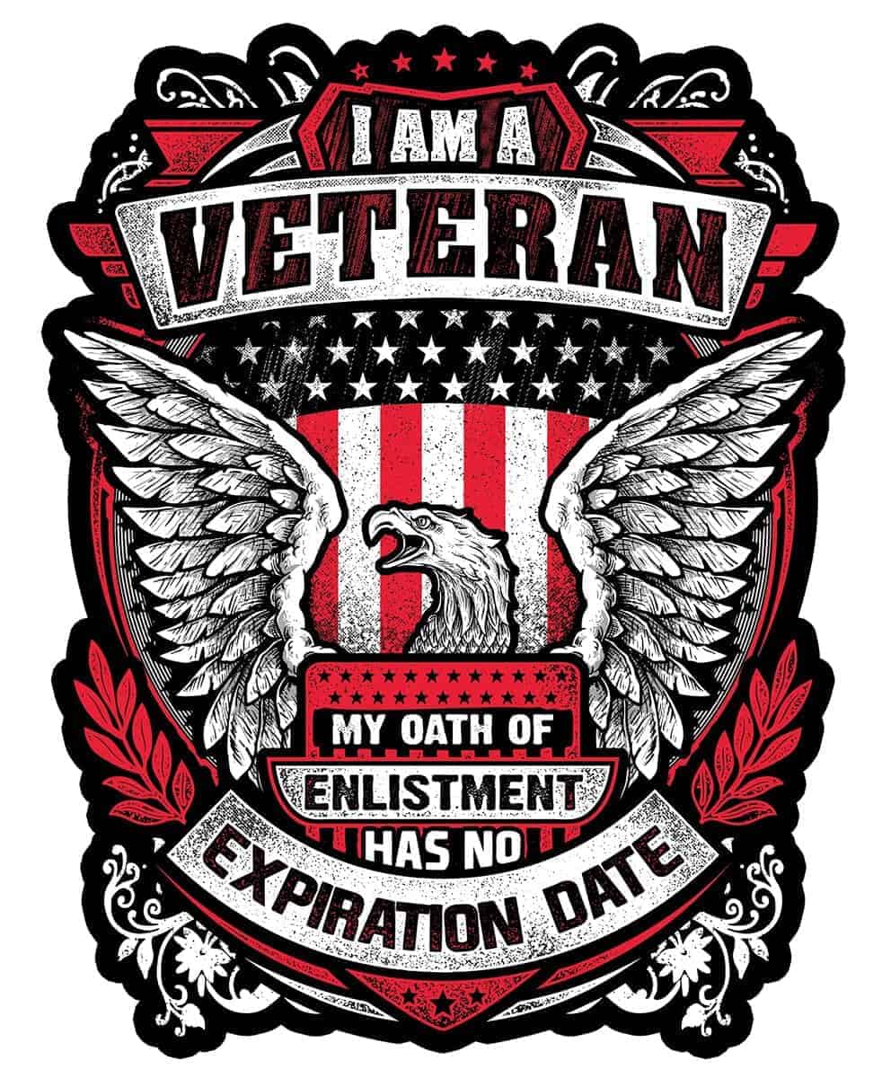 Calcomanía "I Am A Veteran My Oath of Enlistment Has No