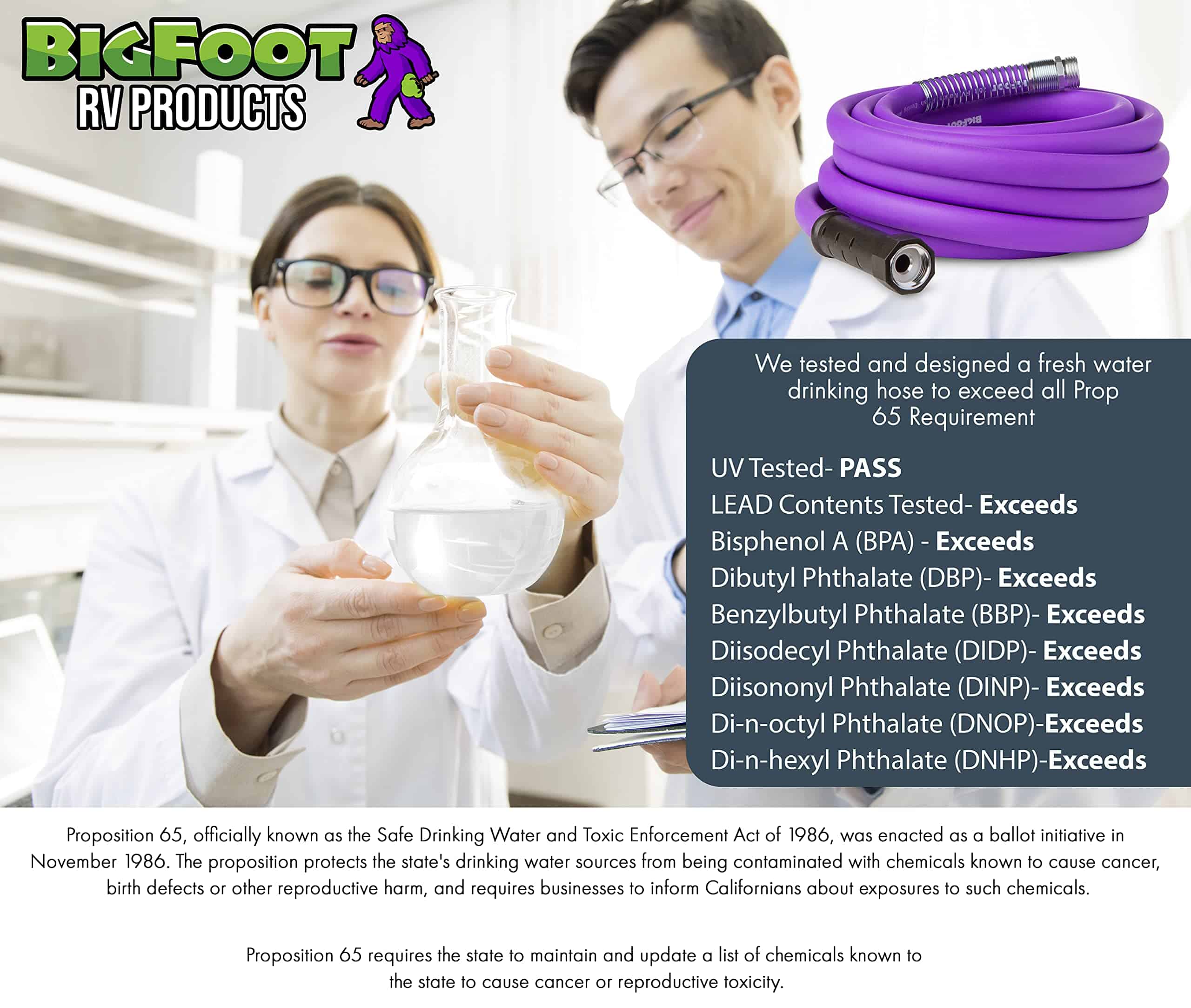 Manguera potable para RV de 25 pies - Grado alimenticio, - Imagen 3