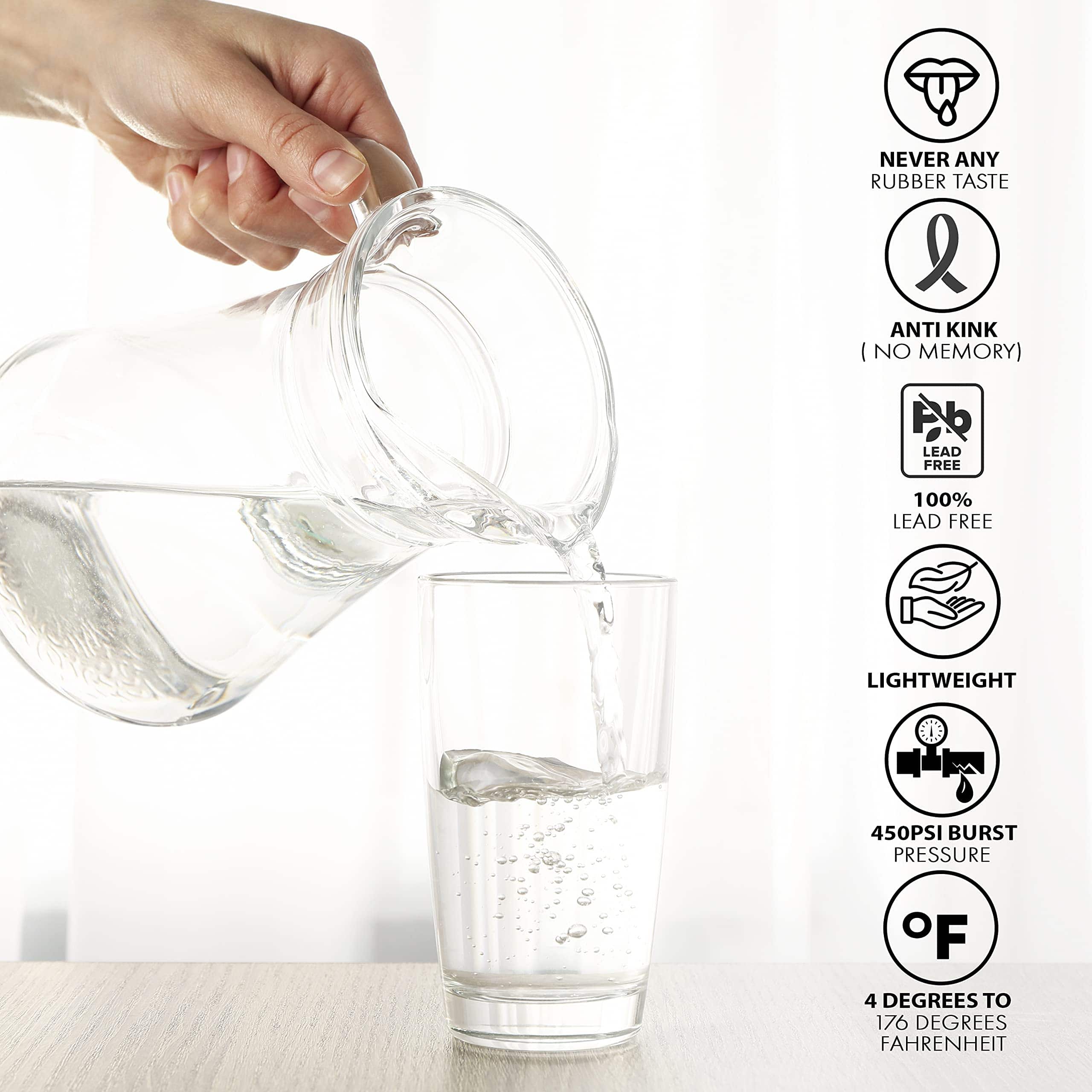 Manguera potable para RV de 25 pies - Grado alimenticio, - Imagen 4