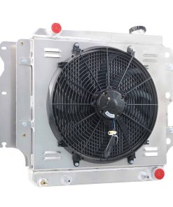 Cubauto Radiador de aluminio de 3 filas con ventilador