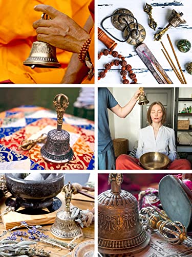 Campana Tibetana de Mudra Crafts - Juego de Campana de - Imagen 5
