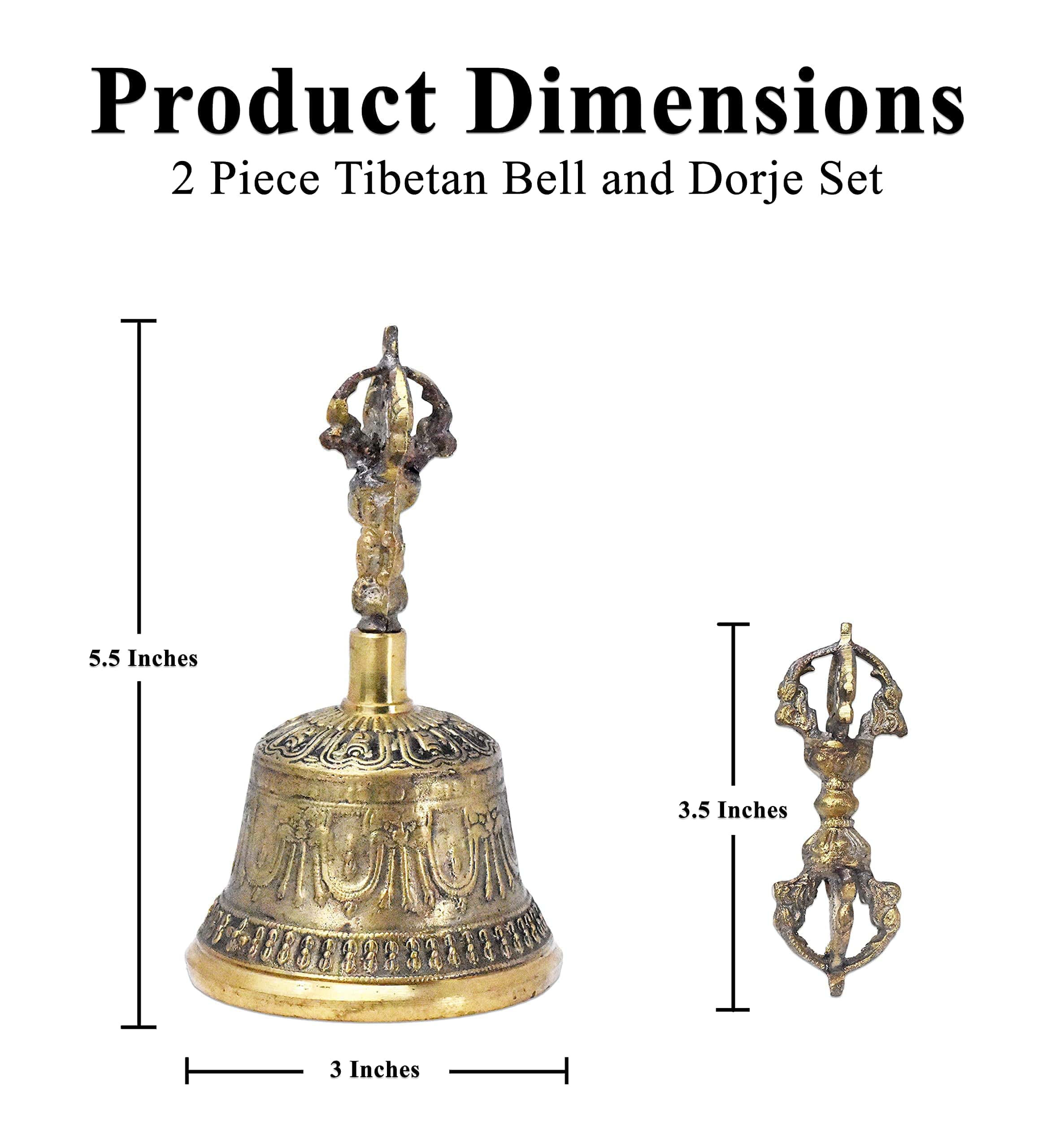 Campana Tibetana de Mudra Crafts - Juego de Campana de - Imagen 3