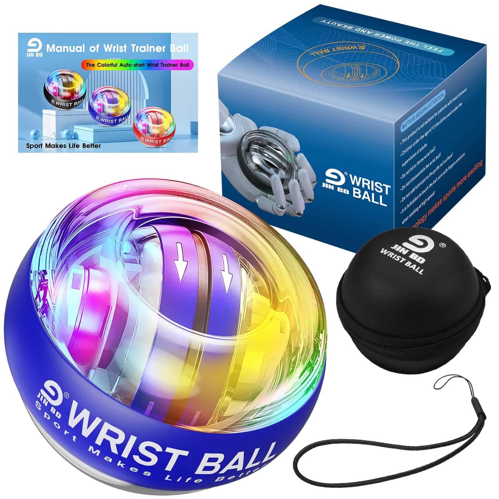 JIN BD Wrist Trainer Ball Auto-Start Strengthener - Imagen 3