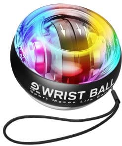 JIN BD Wrist Trainer Ball Auto-Start Wrist -Negro con luz LE