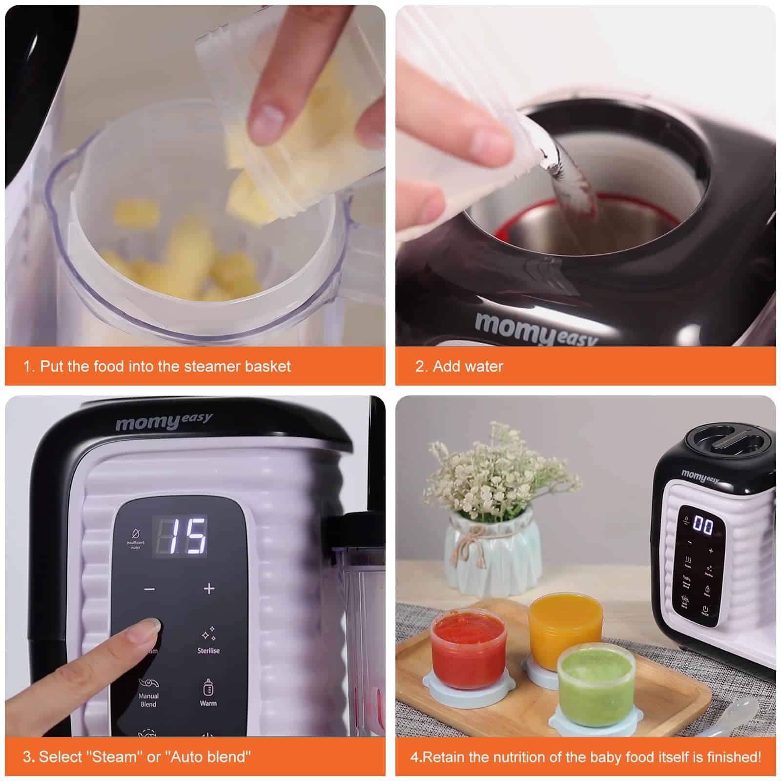 Procesador de Alimentos para Bebés MOMYEASY, Picadora - Imagen 7