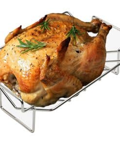 Parrilla para asar pavo en forma de V, rack para parrilla