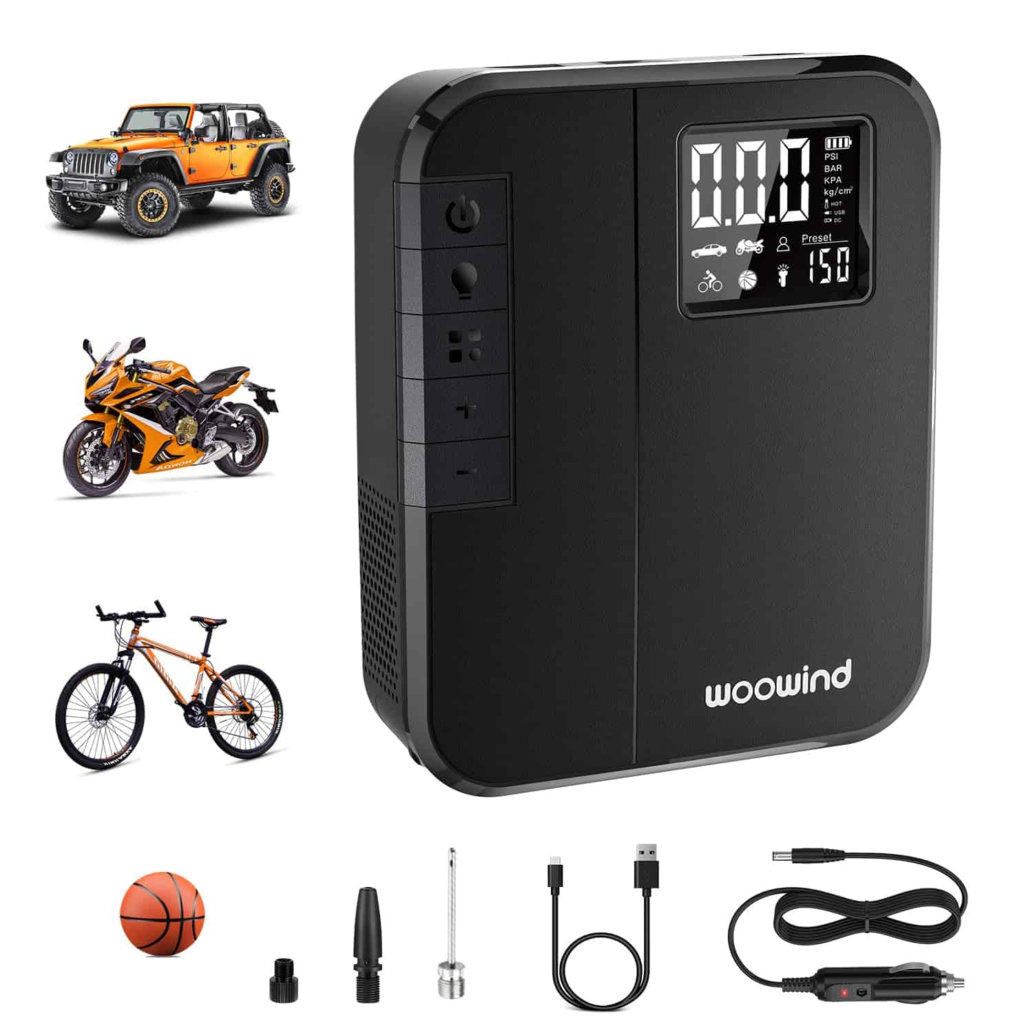 Inflador de neumáticos portátil Woowind DP3 SUV para