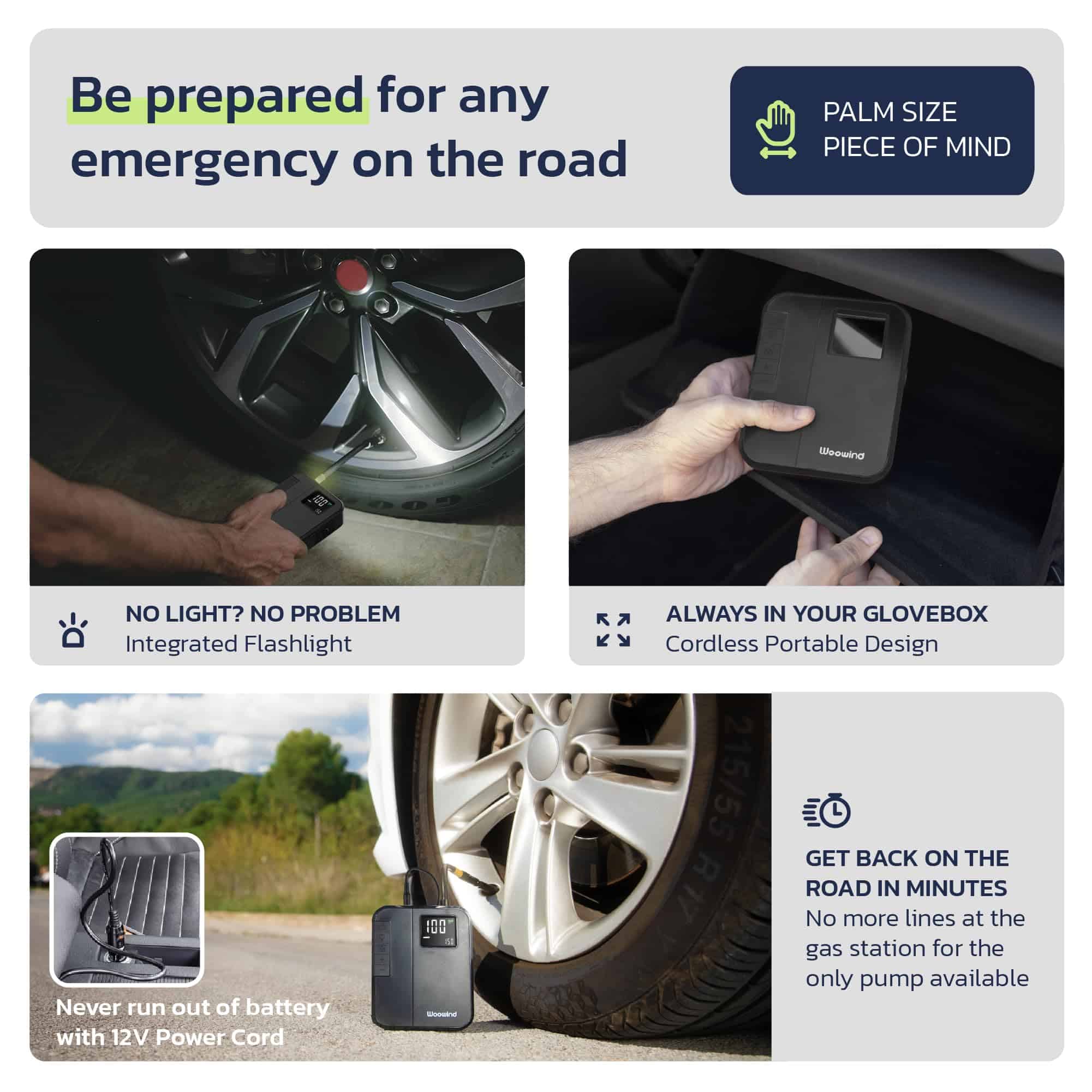 Inflador de neumáticos portátil Woowind DP3 SUV para - Imagen 7